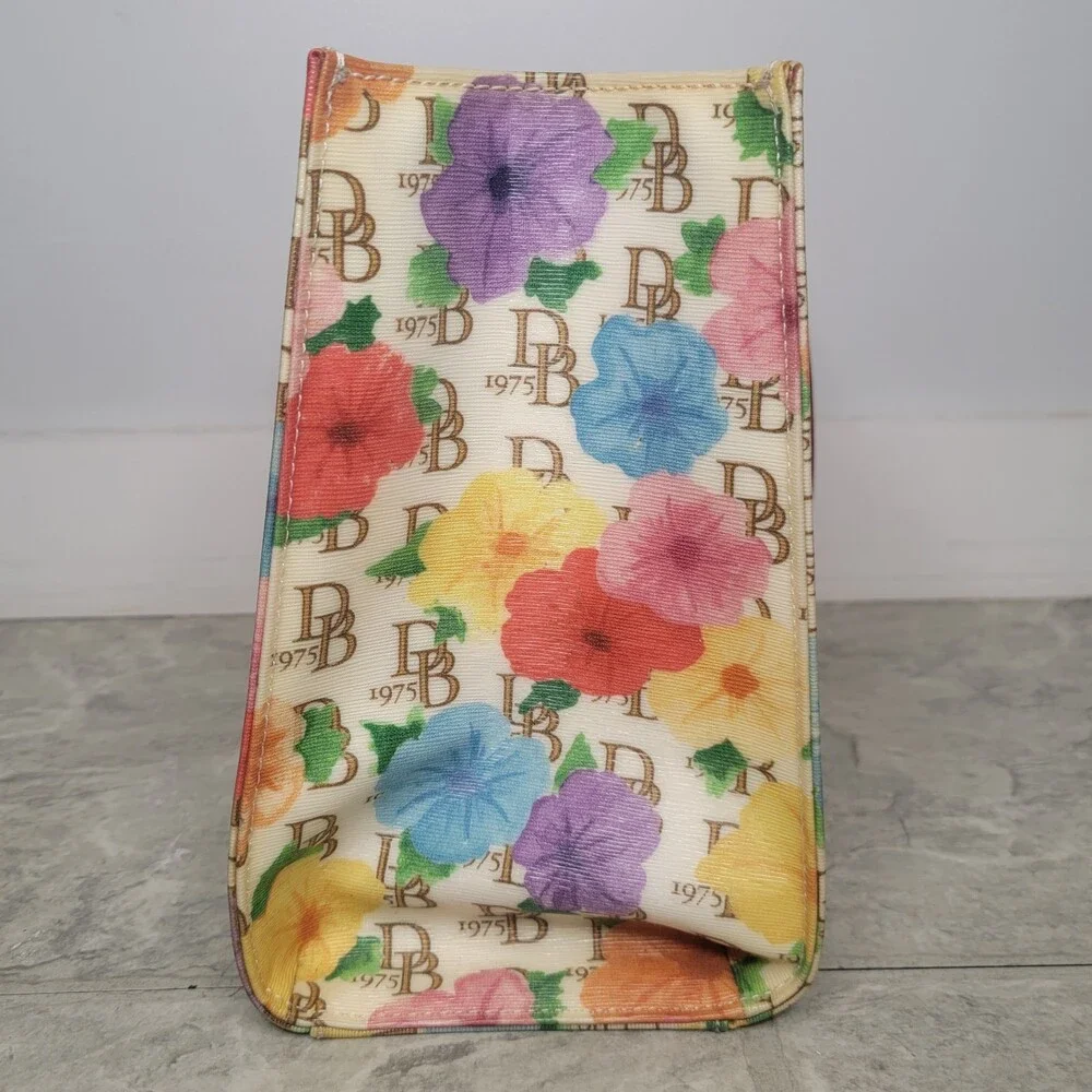 Dooney & Bourke Janine Rainbow Floral Print Coated Cotton Satchel